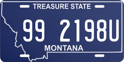 MT license plate 992198U