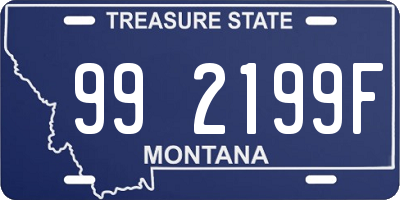 MT license plate 992199F