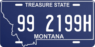 MT license plate 992199H