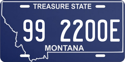 MT license plate 992200E