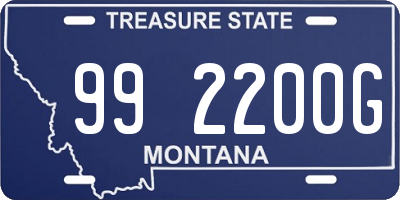 MT license plate 992200G