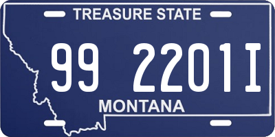 MT license plate 992201I