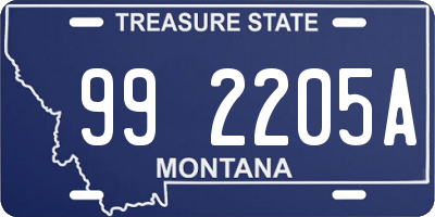 MT license plate 992205A