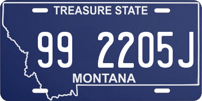 MT license plate 992205J