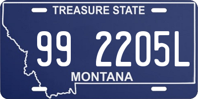 MT license plate 992205L