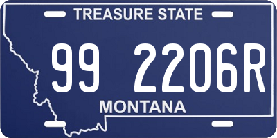 MT license plate 992206R