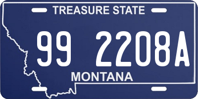 MT license plate 992208A