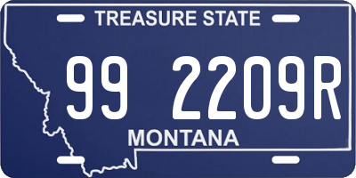 MT license plate 992209R