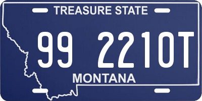 MT license plate 992210T