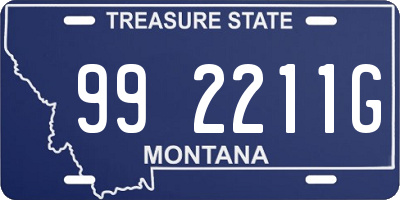 MT license plate 992211G