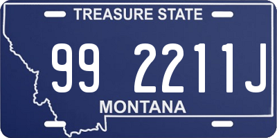 MT license plate 992211J