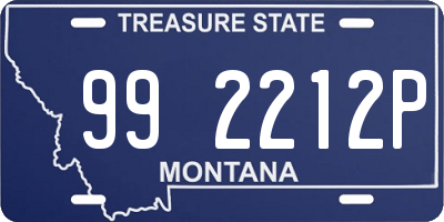 MT license plate 992212P