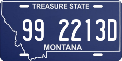 MT license plate 992213D