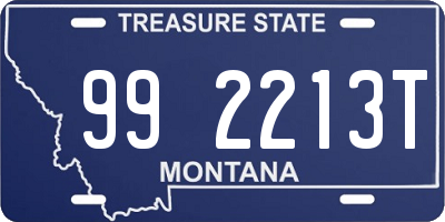 MT license plate 992213T