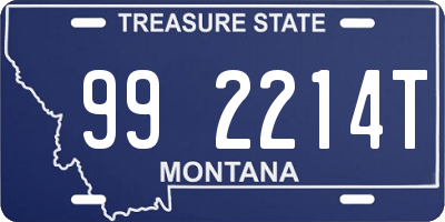 MT license plate 992214T