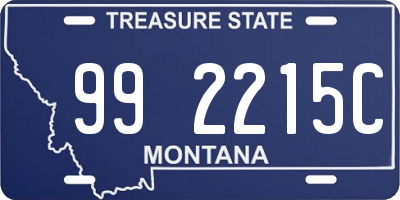 MT license plate 992215C