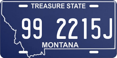 MT license plate 992215J