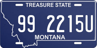 MT license plate 992215U