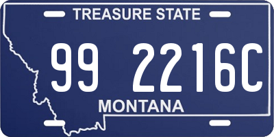 MT license plate 992216C