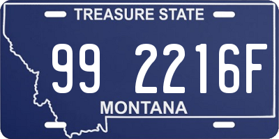 MT license plate 992216F