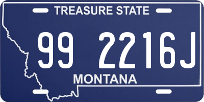 MT license plate 992216J