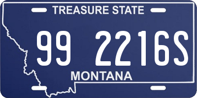 MT license plate 992216S