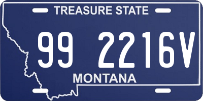 MT license plate 992216V