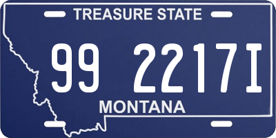 MT license plate 992217I