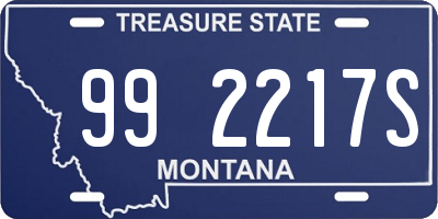 MT license plate 992217S