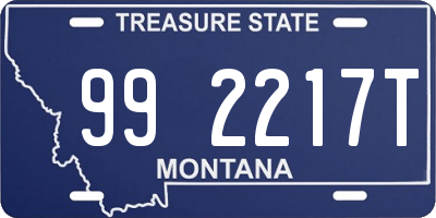 MT license plate 992217T