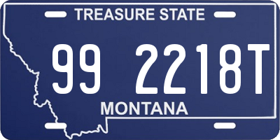 MT license plate 992218T