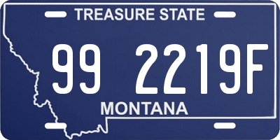 MT license plate 992219F