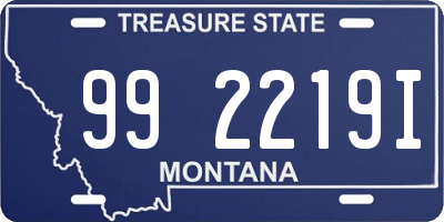 MT license plate 992219I