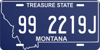 MT license plate 992219J