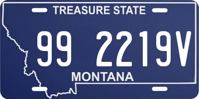 MT license plate 992219V