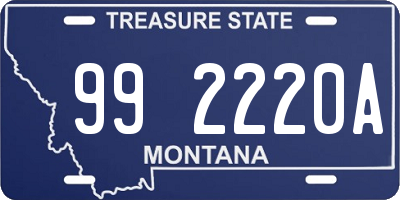 MT license plate 992220A