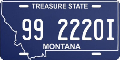 MT license plate 992220I