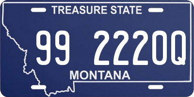 MT license plate 992220Q