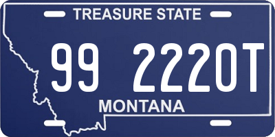 MT license plate 992220T