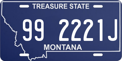 MT license plate 992221J