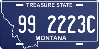 MT license plate 992223C