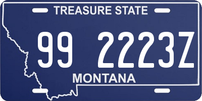 MT license plate 992223Z