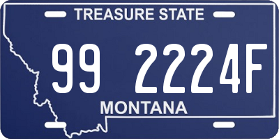 MT license plate 992224F