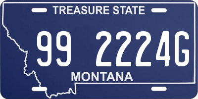 MT license plate 992224G