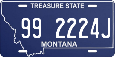 MT license plate 992224J