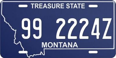 MT license plate 992224Z