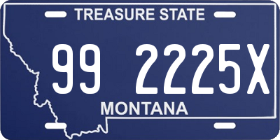 MT license plate 992225X