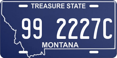 MT license plate 992227C