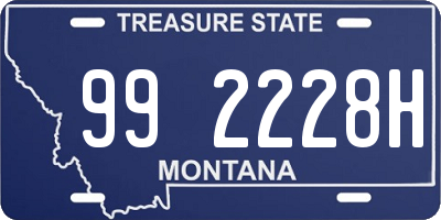 MT license plate 992228H