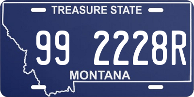 MT license plate 992228R